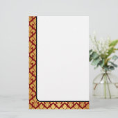 Gold Fleurs-De-lys und Rot Briefpapier (Stehend Vorderseite)