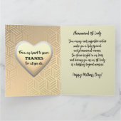 Gold Floral African American 1st Lady Mother Day Karte (Innenseite)