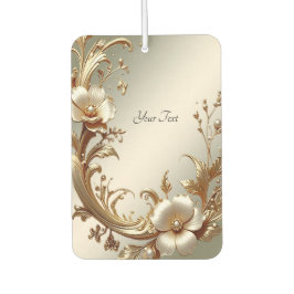 Gold Floral Air Freshener Autolufterfrischer