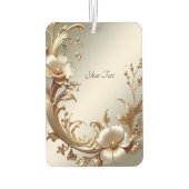 Gold Floral Air Freshener Autolufterfrischer (Rückseite)