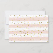 Gold Floral April Dusche Danke Karte (Rückseite)