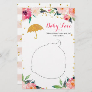 Gold Floral April Duwers Baby Showers Baby Face