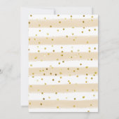 Gold Floral Bejubeln zur Einladung zur Pensionieru (Rückseite)