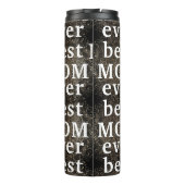 Gold Floral Black Modern MAMA | beste MAMA je Thermosbecher (Rückseite)