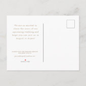 Gold Floral Border Foto Save the Date Postkarte (Rückseite)