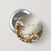 Gold Floral Button (Vorne & Hinten)
