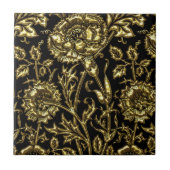 Gold Floral Chic Fliese (Vorderseite)