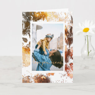 Gold Floral Custom Mother's Day Foto Karte