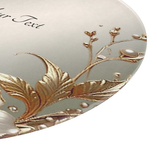 Gold Floral Cutting Board Schneidebrett (Ecke)