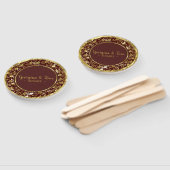 Gold Floral Damask - Save the Date Fächer (Non-assembled)