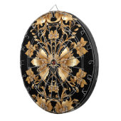 Gold Floral Dartboard Dartscheibe (Vorderseite rechts)