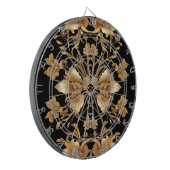 Gold Floral Dartboard Dartscheibe (Vorderseite Links)
