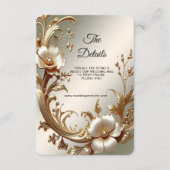 Gold Floral Detail Enclosure Begleitkarte (Vorderseite)