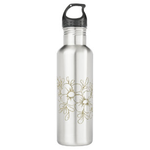 Gold Floral Edelstahlflasche