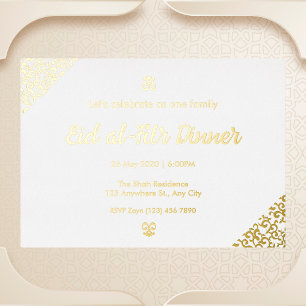 Gold Floral Eid al-Fitr Folieneinladung