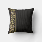 Gold Floral Elegance 50. Hochzeitstag Kissen (Rückseite)