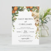Gold Floral | Elegant Eukalyptus Greenerity Weddin Einladung (Stehend Vorderseite)