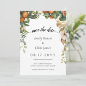Gold Floral | Elegant Eukalyptus Greenery Save The Date (Stehend Vorderseite)