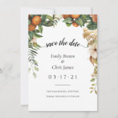 Gold Floral | Elegant Eukalyptus Greenery Save The Date (Vorderseite)