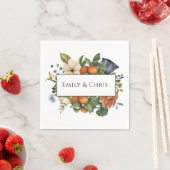 Gold Floral | Elegant Eukalyptus Greenery Serviette (Beispiel)