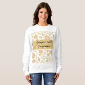Gold Floral Elegant Inspiration Sweatshirt (Vorne ganz)