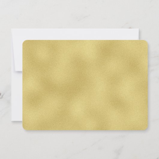 Gold Floral Elegant Wedding Einladung RSVP Card (Rückseite)
