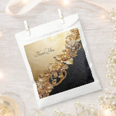 Gold Floral Embellishments Favor Bag Geschenktütchen (Ausgeschnitten)