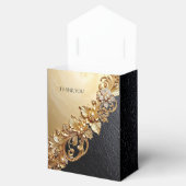 Gold Floral Embellishments Favor Box Geschenkschachtel (Geöffnet)