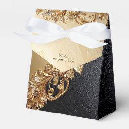 Gold Floral Embellishments Favor Box Geschenkschachtel