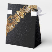 Gold Floral Embellishments Favor Box Geschenkschachtel (Rückseite)