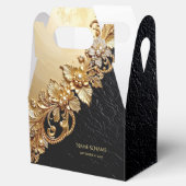 Gold Floral Embellishments Favor Box Geschenkschachtel (Geöffnet)