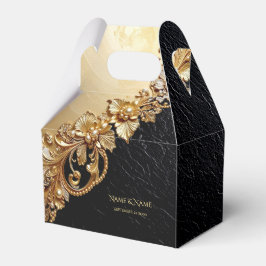 Gold Floral Embellishments Favor Box Geschenkschachtel