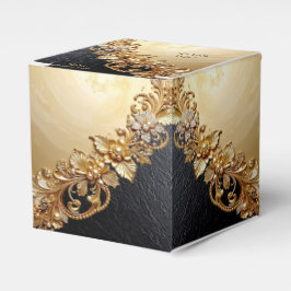 Gold Floral Embellishments Favor Box Geschenkschachtel