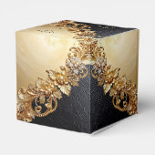 Gold Floral Embellishments Favor Box Geschenkschachtel (Rückseite)
