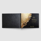 Gold Floral Embellishments Guest Book Gästebuch (Voll)