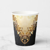 Gold Floral Embellishments Paper Cups Pappbecher (Rechts)