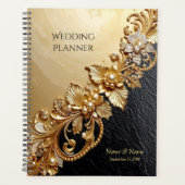 Gold Floral Embellishments Planner Planer (Vorderseite)