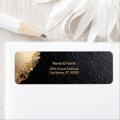 Gold Floral Embellishments Return Address Label (Insitu)