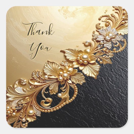 Gold Floral Embellishments Sticker (Vorderseite)