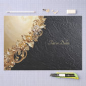Gold Floral Embellishments Tissue Paper Seidenpapier (Handwerk)