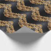 Gold Floral Embellishments Wrapping Paper Geschenkpapier (Ecke)