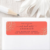 Gold Floral Future Mr. Wedding Rücksendeadresse (Insitu)