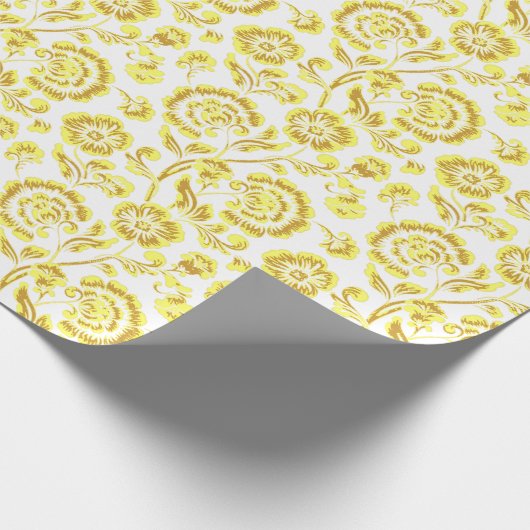 Gold Floral Geschenkpapier (Ecke)
