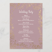 Gold Floral Glitzer Ombre Mauve Lilac Programme (Rückseite)