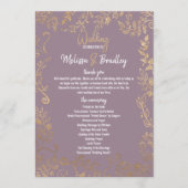 Gold Floral Glitzer Ombre Mauve Lilac Programme (Vorderseite)
