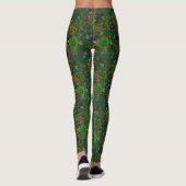 Gold Floral - Green Leggings (Rückseite)