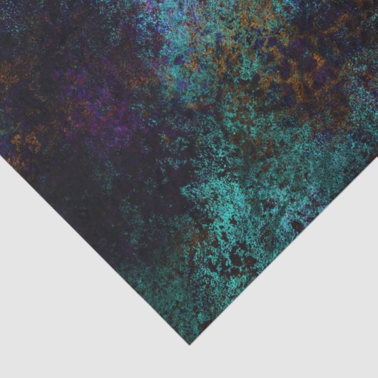 Gold Floral Grunge Damask Seidenpapier (Detail)