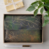 Gold Floral Grunge Damask Seidenpapier (Geschenk)