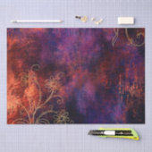 Gold Floral Grunge Damask Seidenpapier (Handwerk)