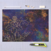 Gold Floral Grunge Damask Seidenpapier (Handwerk)
